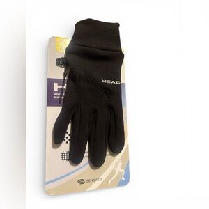 HEAD Black Sensatec Gloves Men Toughscreen‎ Running Gloves Warm Small Winter